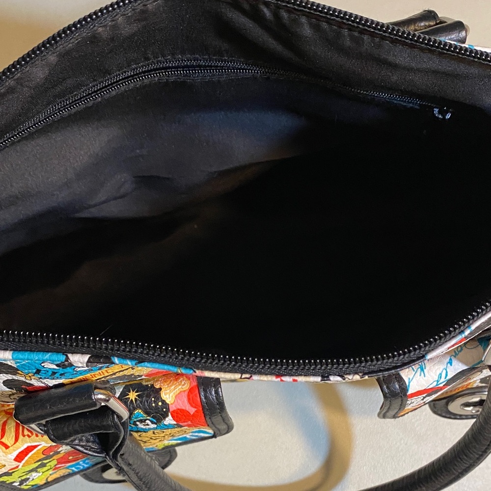 Disney Multicolor Cartoon Patchwork Tote with Black Trim - Picture 4 of 5